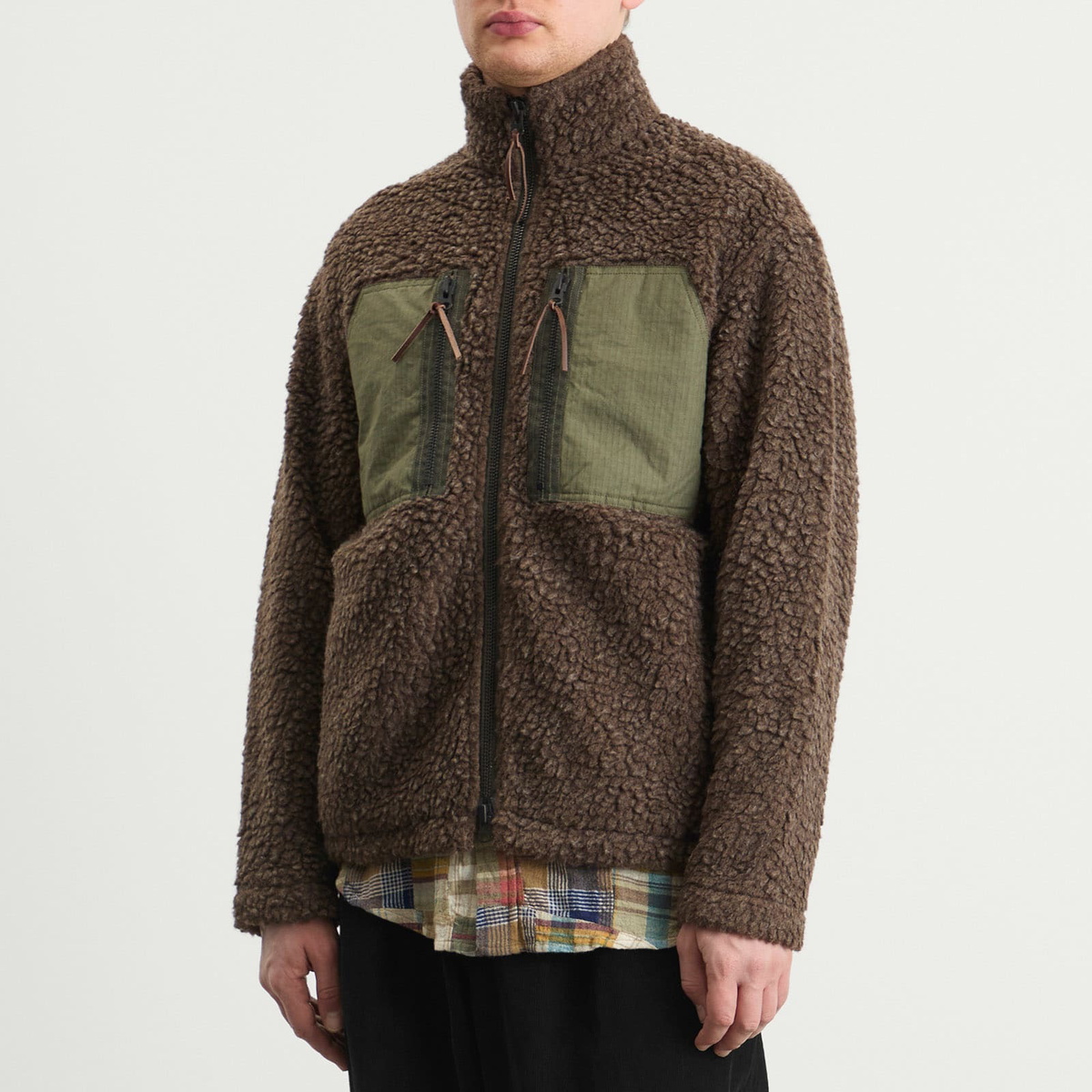 Café Mountain Men's Mountain Fleece Jacket in Earth And Moss