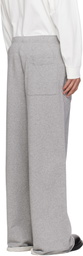 MM6 Maison Margiela Gray Embroidered Logo Sweatpants