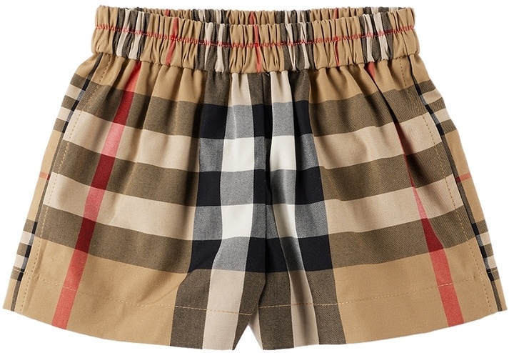 Photo: Burberry Baby Beige Check Shorts