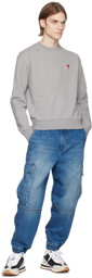 AMI Paris Gray Ami de Cœur Sweatshirt