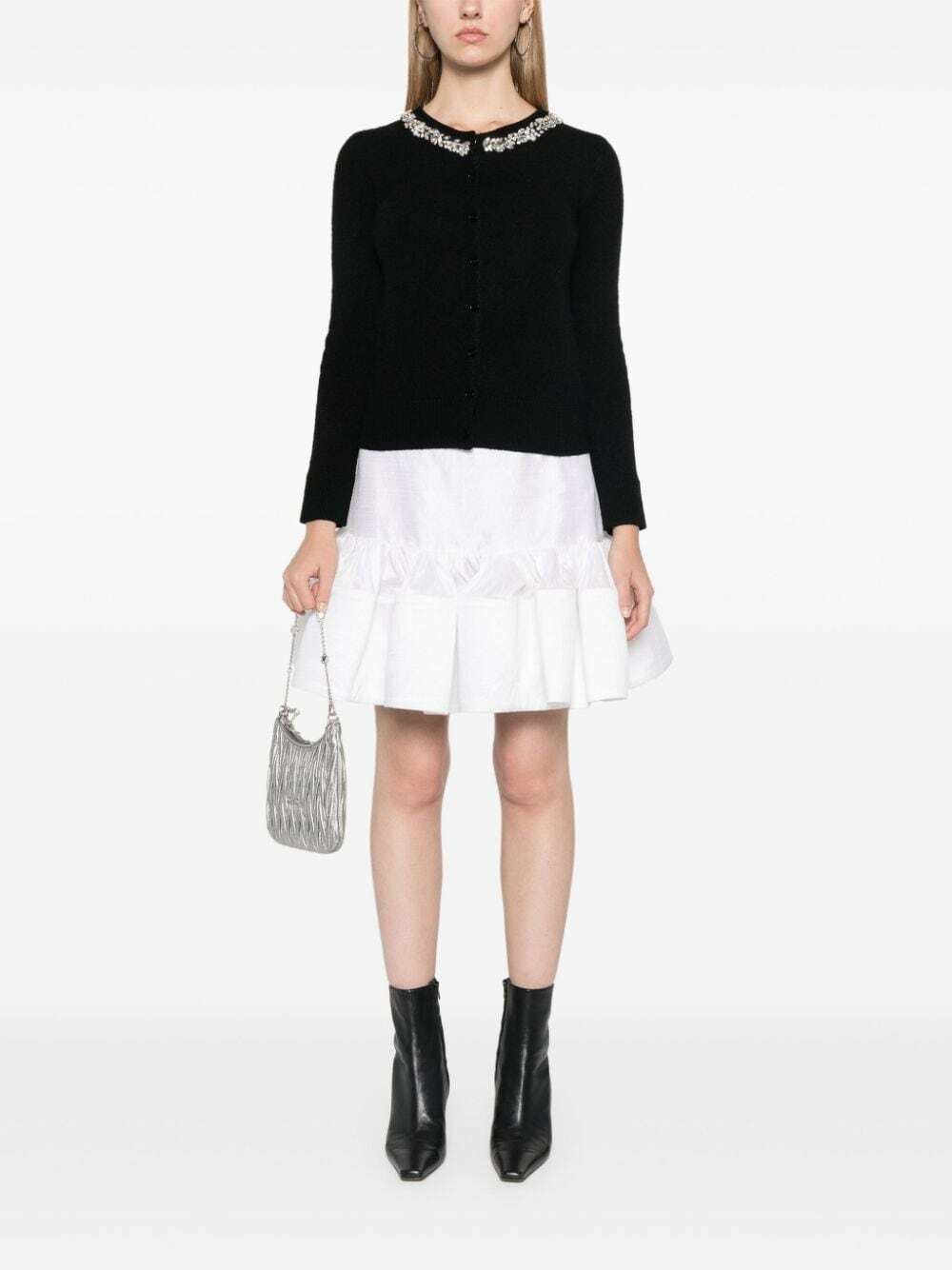 ERMANNO - Wool Blend Embroidered Cardigan