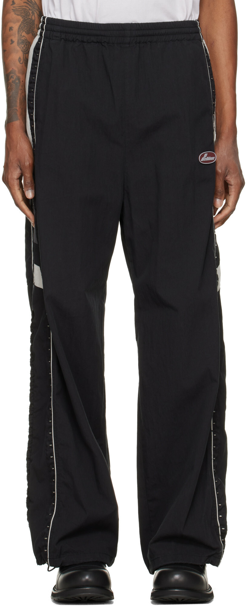 We11done Black Hook & Eye Track Pants