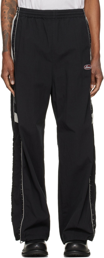 Photo: We11done Black Hook & Eye Track Pants