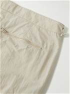 SAIF UD DEEN - Straight-Leg Crinkled-Canvas Cargo Trousers - Neutrals