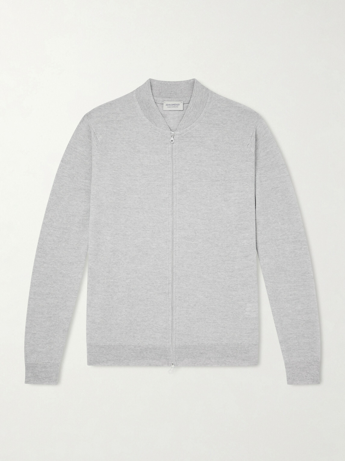 John Smedley - 16.Singular Merino Wool Zip-Up Cardigan - Gray