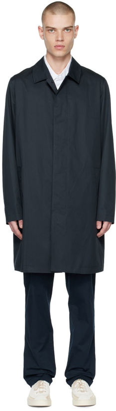 Photo: Sunspel Navy Showerproof Coat