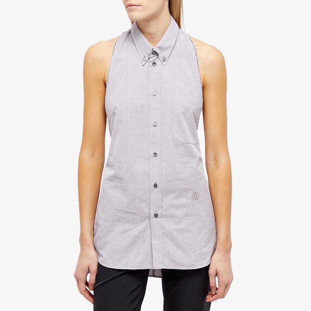 backless dress shirt Backless White Cotton Shirt 3XL main image 1