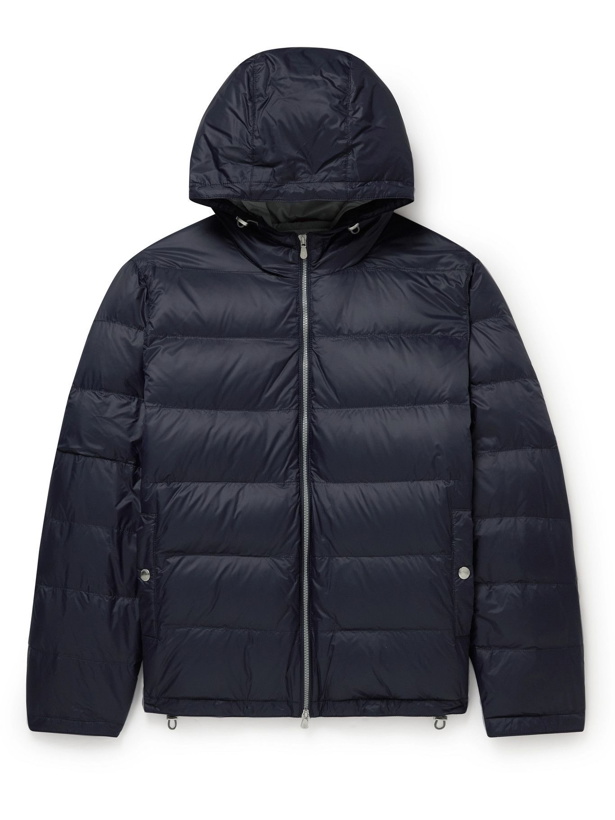 Photo: BRUNELLO CUCINELLI - Oversized Quilted Shell Down Hooded Jacket - Blue