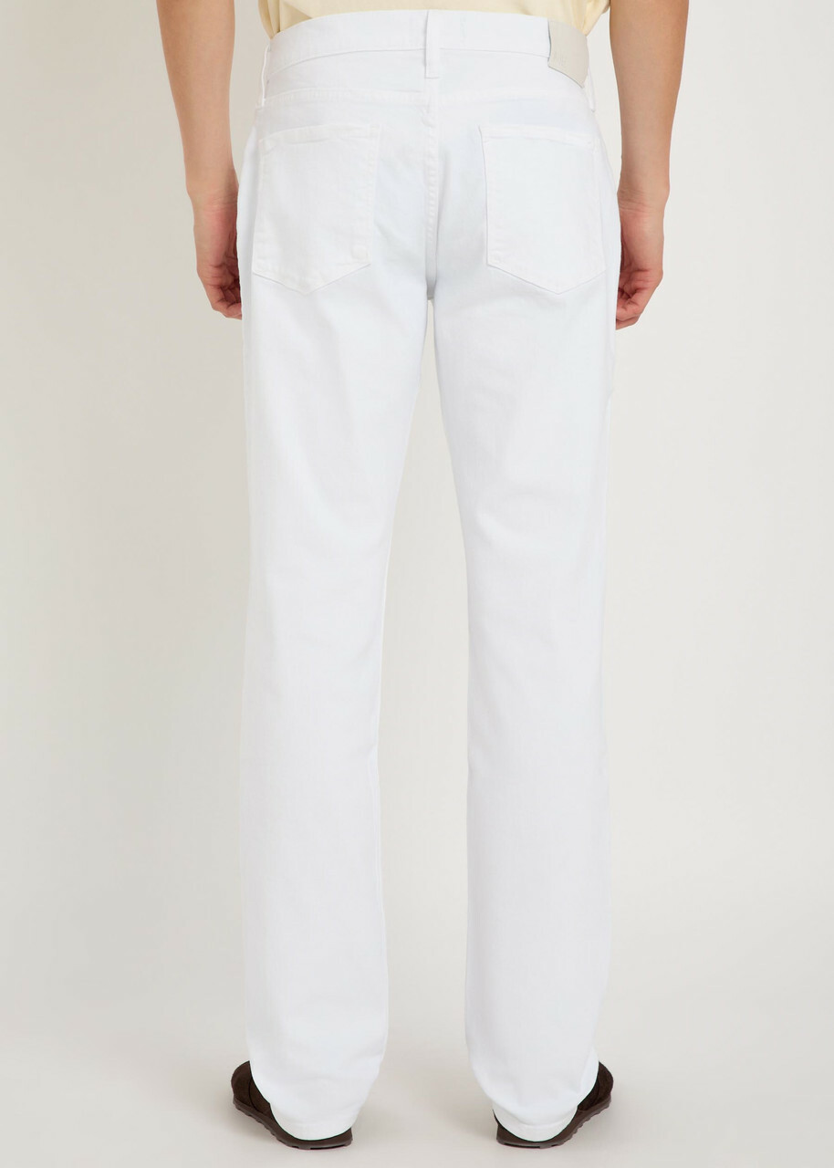 Paige Normandie Slim Straight-leg Jeans White