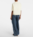 Jil Sander Cotton chambray wide-leg pants
