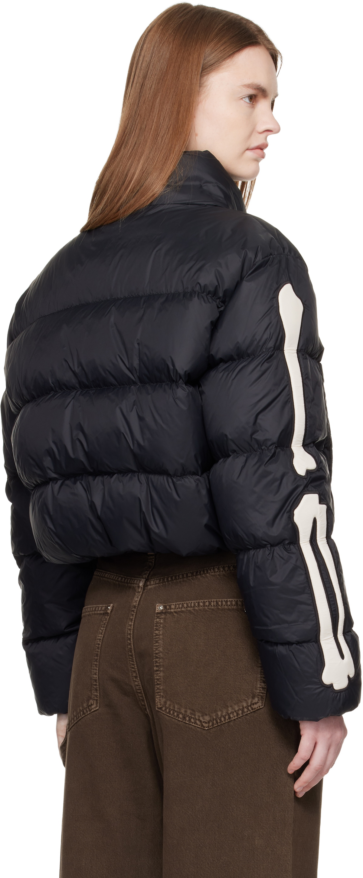 AMIRI Black Bones Cropped Down Jacket