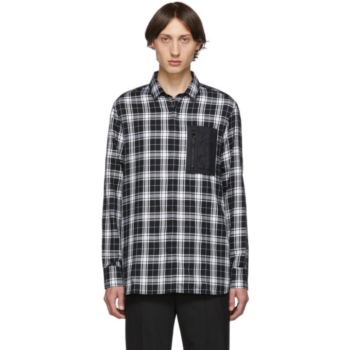 Photo: Neil Barrett Black and White Plaid Pocket Shirt