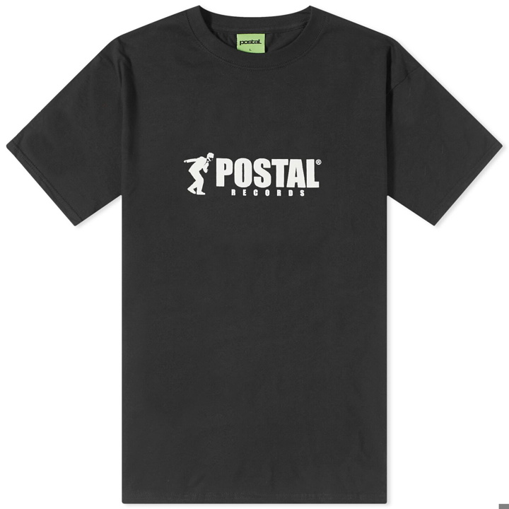 Photo: POSTAL Men's Records T-Shirt in Black