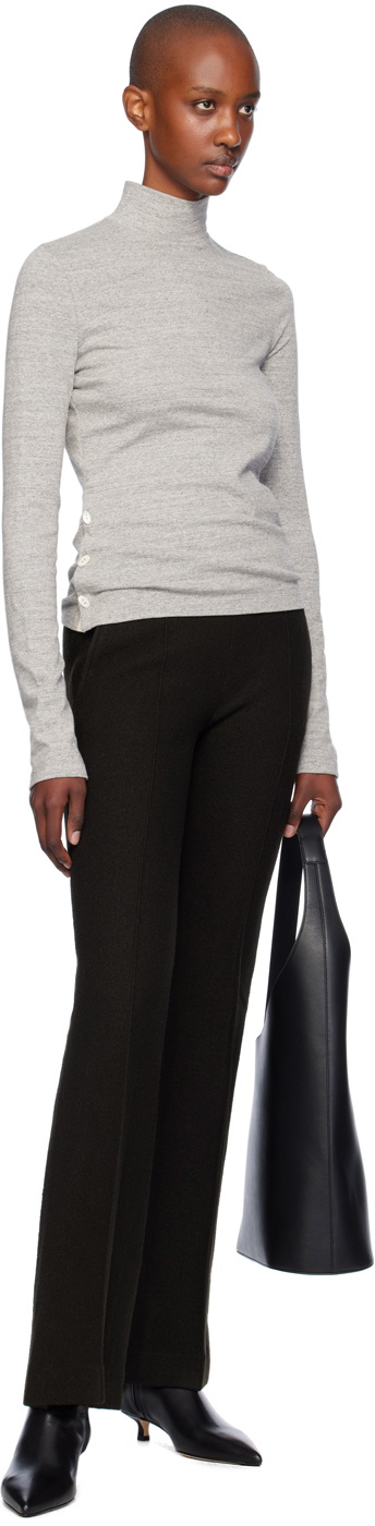UMBER POSTPAST Gray Cotton Jersey Turtleneck