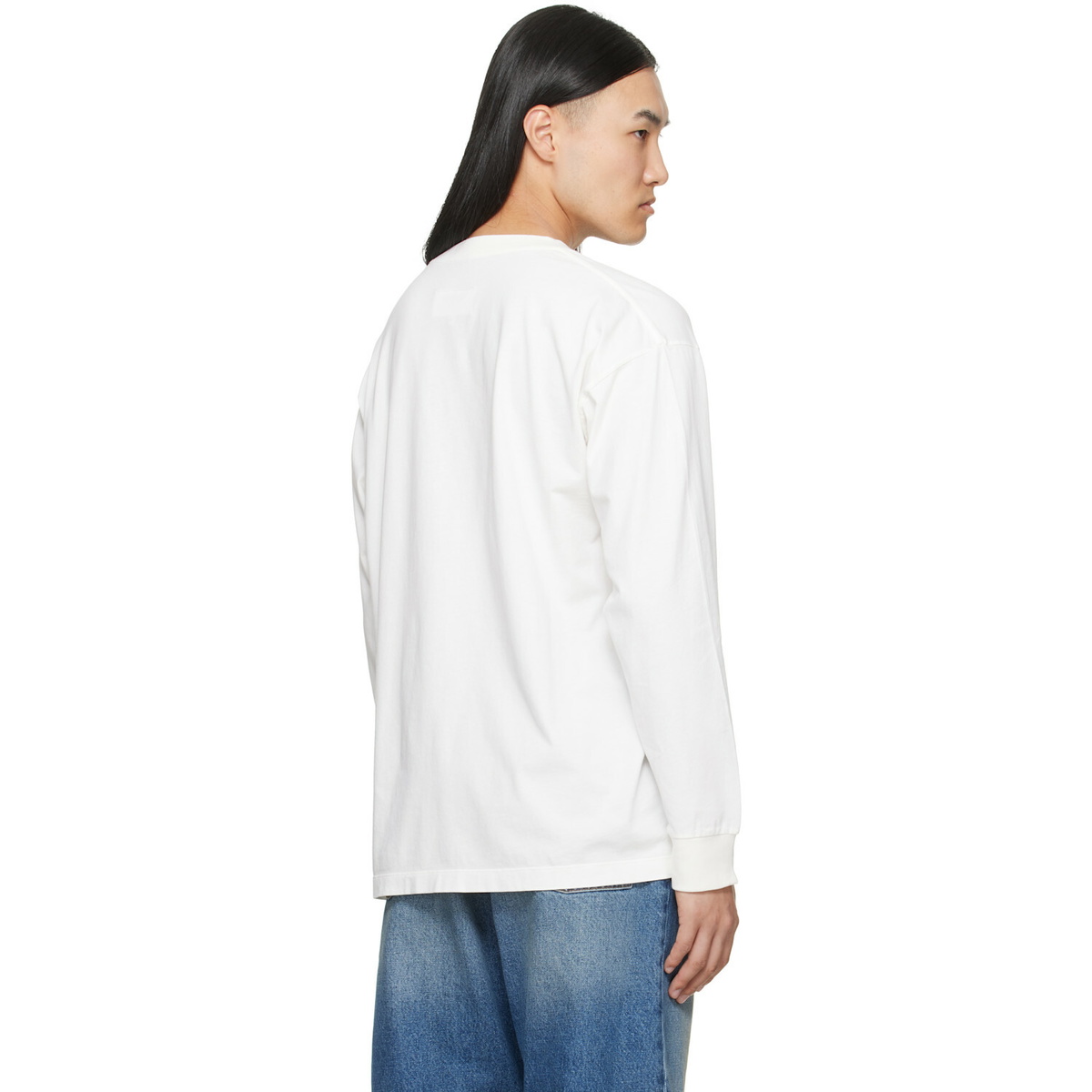 MM6 Maison Margiela White Long-Sleeved T-shirt