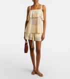 Zimmermann Mahon knitted ruffled lace top