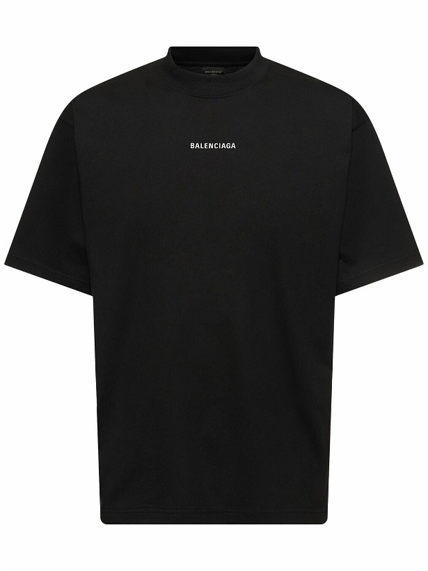 Photo: BALENCIAGA - Reflective Logo Cotton T-shirt