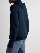 Bottega Veneta - Wool and Cashmere-Blend Hooded Rollneck Sweater - Blue