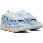Lanvin Blue Nylon Curb Sneakers