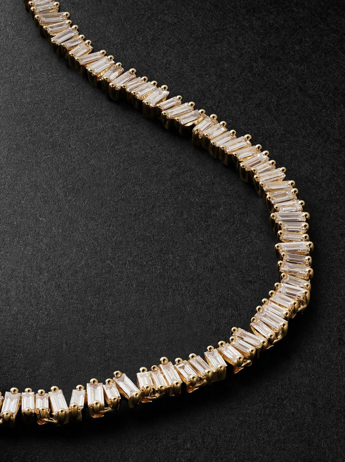 Suzanne Kalan - 18-Karat Gold Diamond Tennis Necklace
