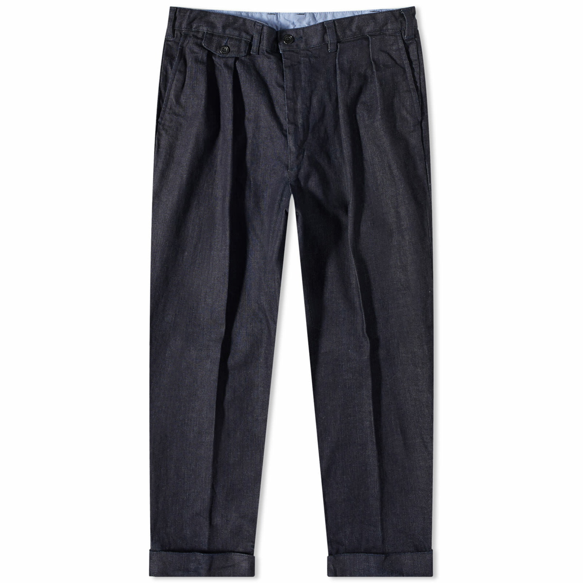 Beams Plus Men's 2 Pleats Denim Pant in Indigo Beams Plus