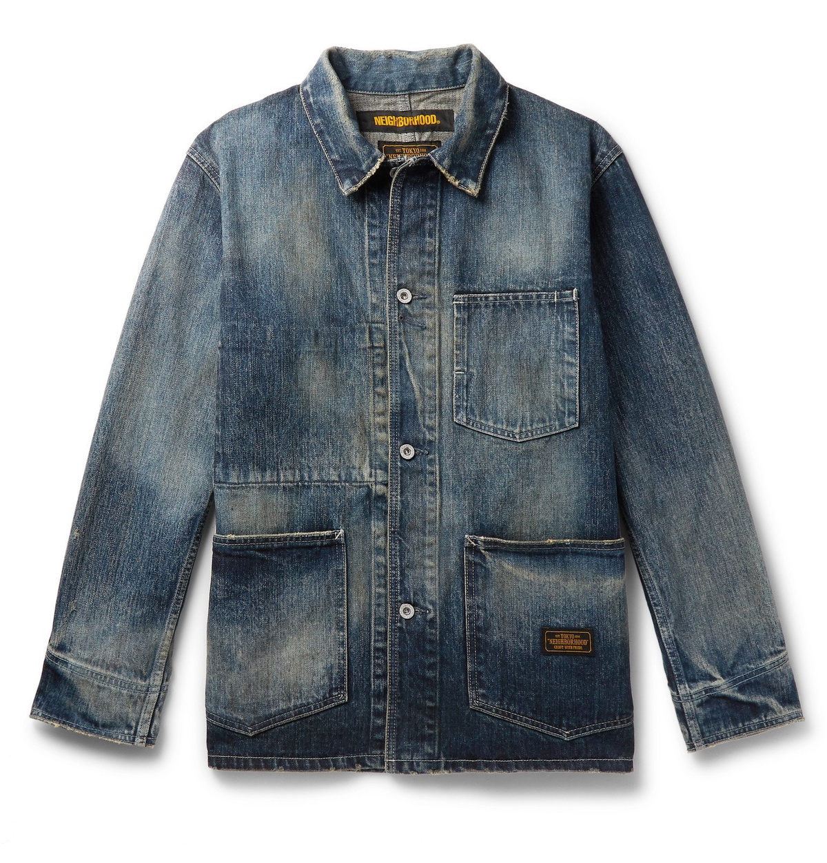 Neighborhood - Distressed Denim Chore Jacket - Blue Neighborhood