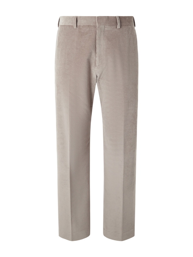 Photo: Paul Smith - Straight-Leg Cotton-Stretch Corduroy Suit Trousers - Neutrals