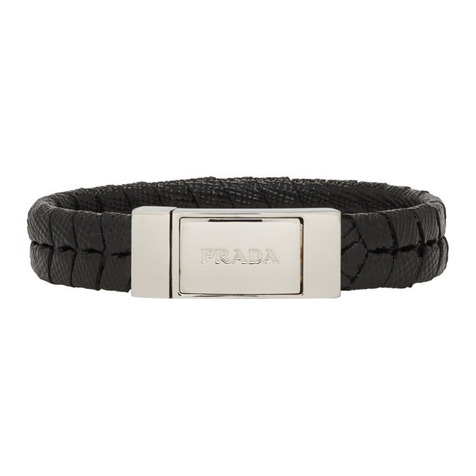 Photo: Prada Black Saffiano Leather Bracelet