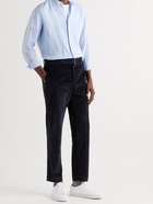 OFFICINE GÉNÉRALE - Owen Tapered Belted Cotton-Blend Corduroy Trousers - Blue