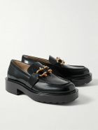 Bottega Veneta - Horsebit Glossed-Leather Loafers - Black