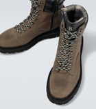 Bogner Seoul leather-trimmed suede lace-up boots