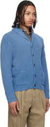 Polo Ralph Lauren Blue Cotton Shawl-Collar Cardigan