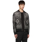 Alexander McQueen Black and White Ivy Lace Bomber Jacket