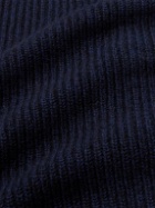 RRL - Shawl-Collar Ribbed Cashmere Cardigan - Blue