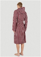 Striped Hooded Bathrobe in Red
