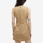 Marine Serre Women's Moon Jacquard Twill Mini Dress in Beige