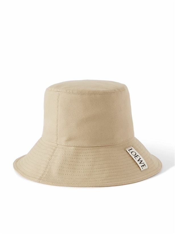 Photo: LOEWE - Paula’s Ibiza Logo-Appliquèd Cotton-Canvas Bucket Hat - Brown
