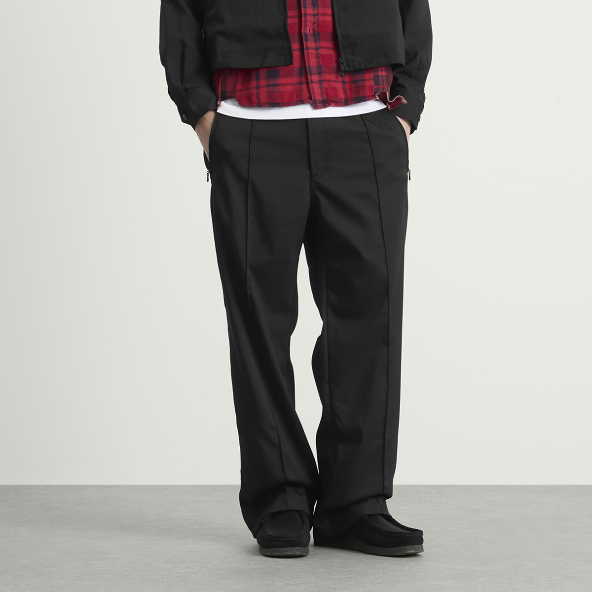 Needles Men's Cavalry Twill Warm Up Trousers in Black Needles