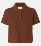 Saint Laurent Cassandre cotton piqué polo shirt