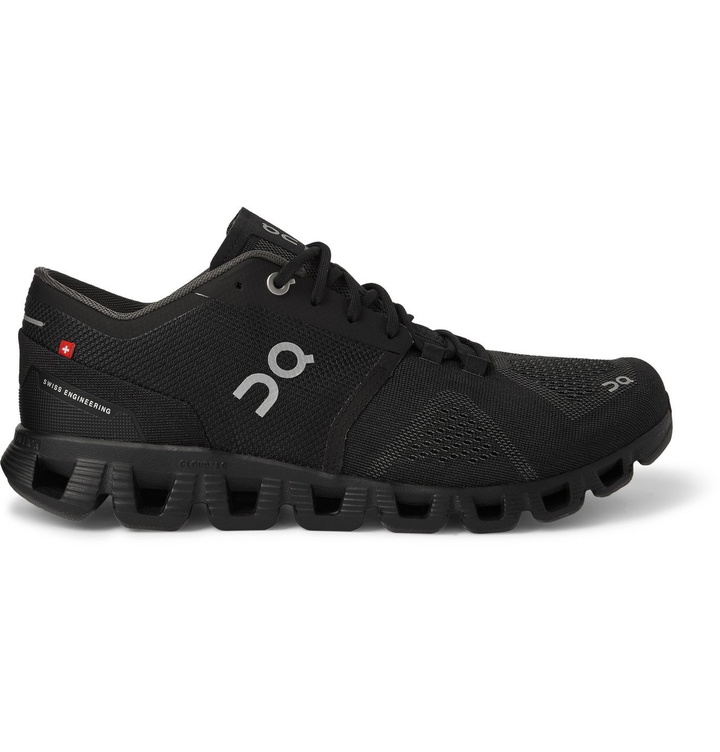 Photo: On - Cloud Rubber-Trimmed Mesh Running Sneakers - Black