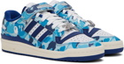 BAPE Blue & White adidas Edition Forum 84 Sneakers