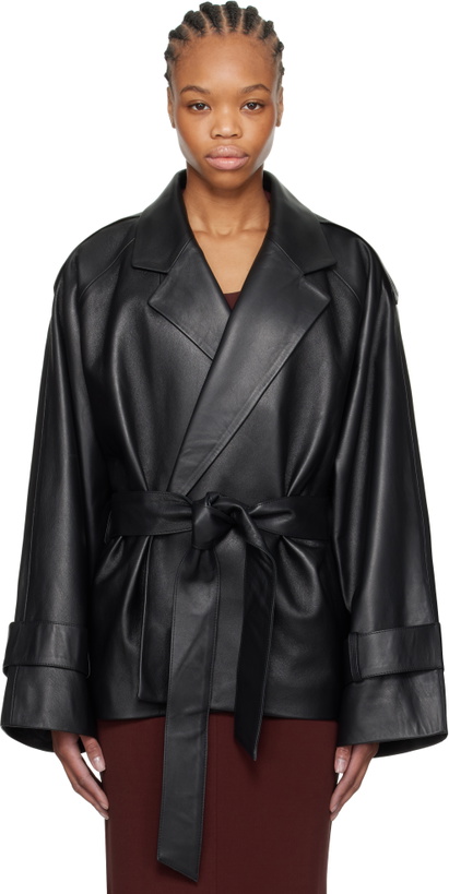 Photo: TOVE Black Zoya Leather Jacket