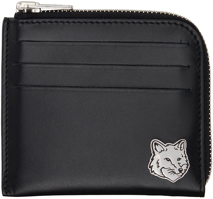 Photo: Maison Kitsuné Black Fox Head Zipped Wallet