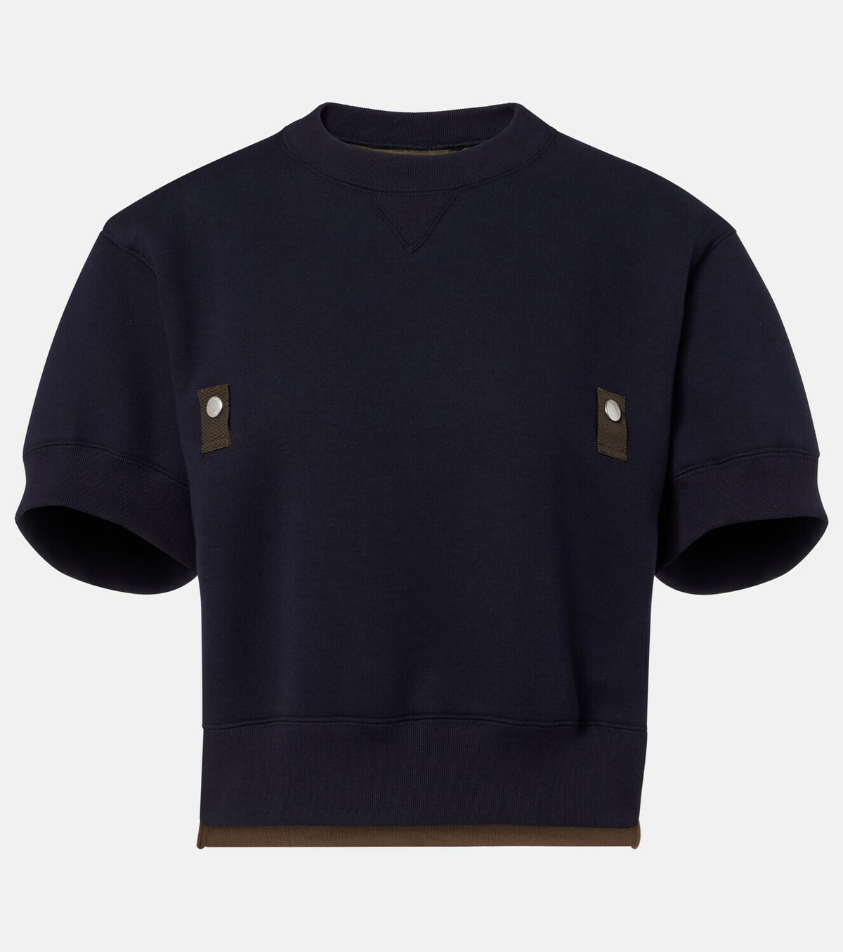 Sacai Cotton-blend and twill sweatshirt