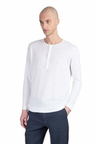 120% Lino T-shirt In White Linen