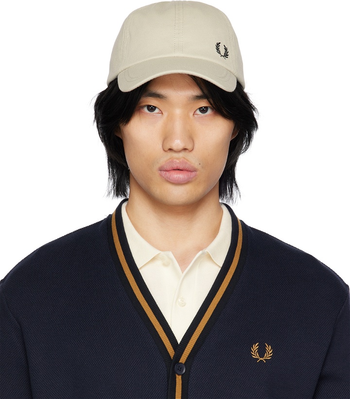 Photo: Fred Perry Off-White Embroidered Cap
