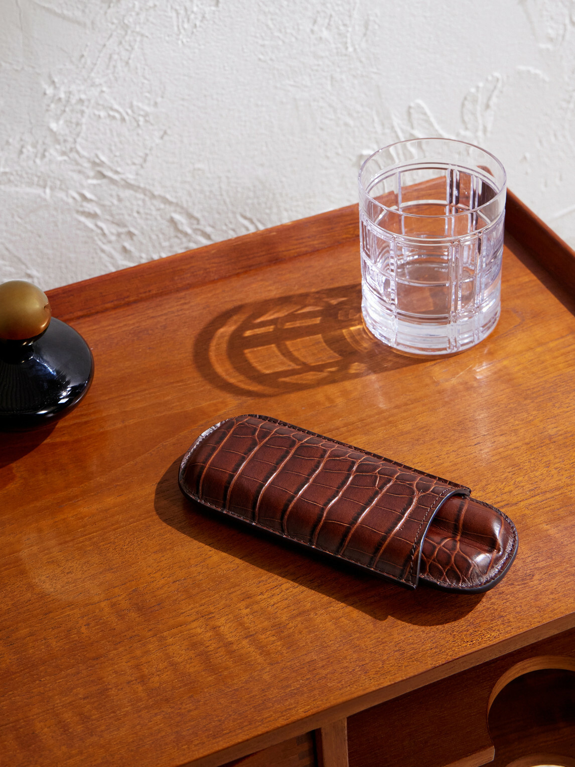 George Cleverley - Textured-Leather Cigar Holder - Brown