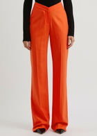 David Koma Straight-leg Stretch-wool Trousers Orange