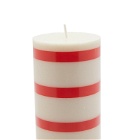 HAY Column Candle Medium in Off-White/Red