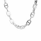 Maple Men's Chain Link Necklace 7mm 50cm in Silver